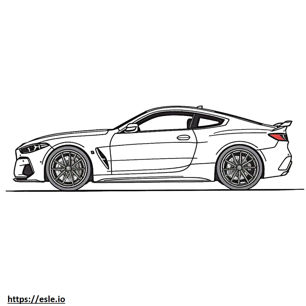 BMW M8 Competition Coupe 2025 coloring page