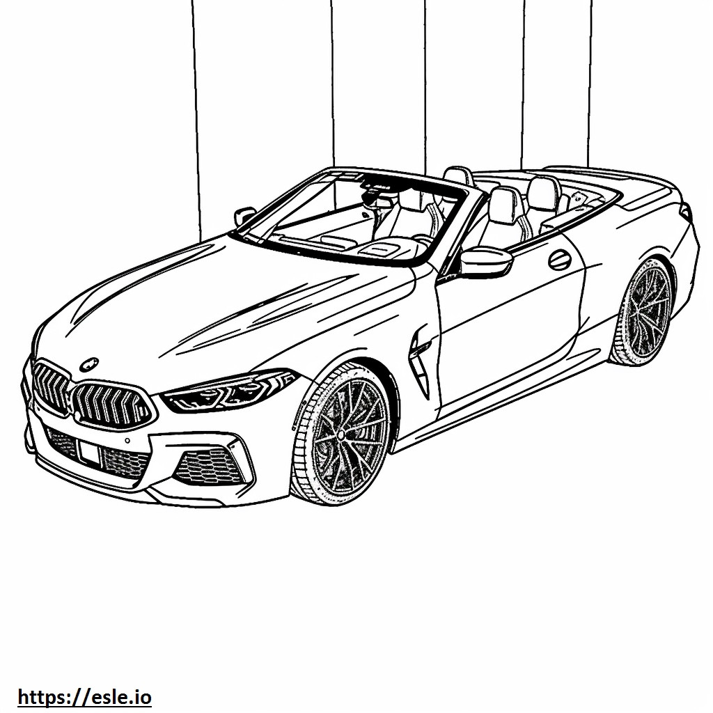 BMW M8 Competição Conversível 2025 para colorir