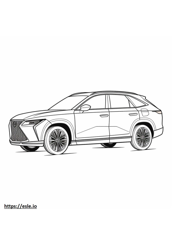 Lexus UX 300h 2025 coloring page