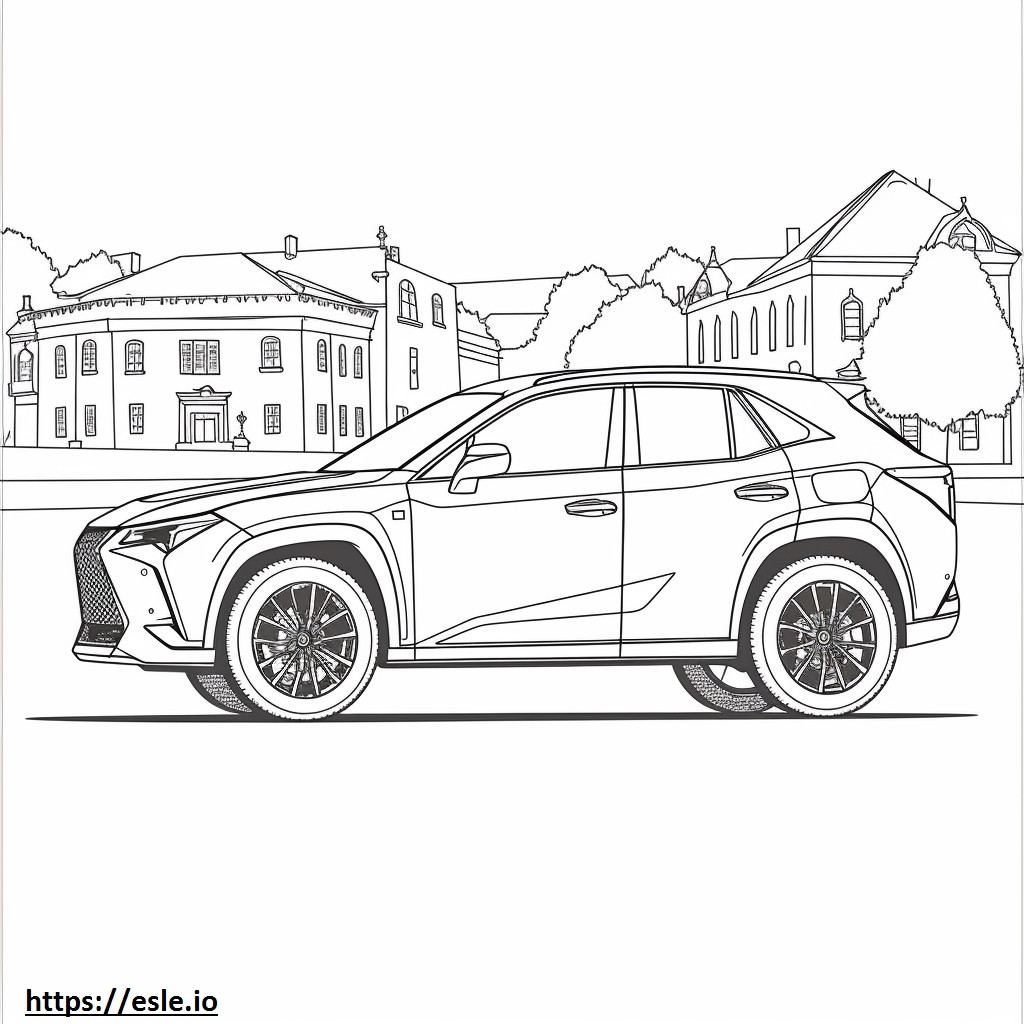 Lexus UX300h 2025 kleurplaat kleurplaat