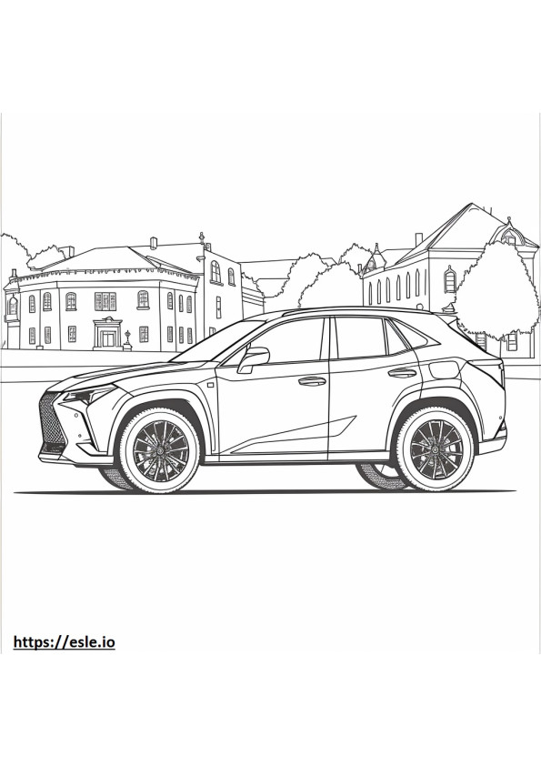 Lexus UX 300h 2025 coloring page