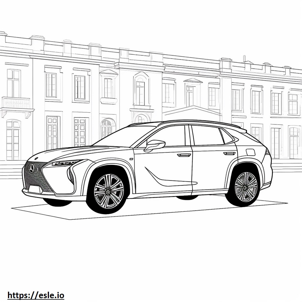 Lexus UX 300h 2025 para colorear e imprimir