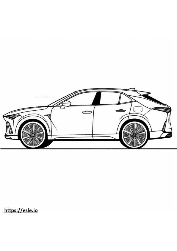 Lexus UX 300h AWD 2025 para colorear e imprimir