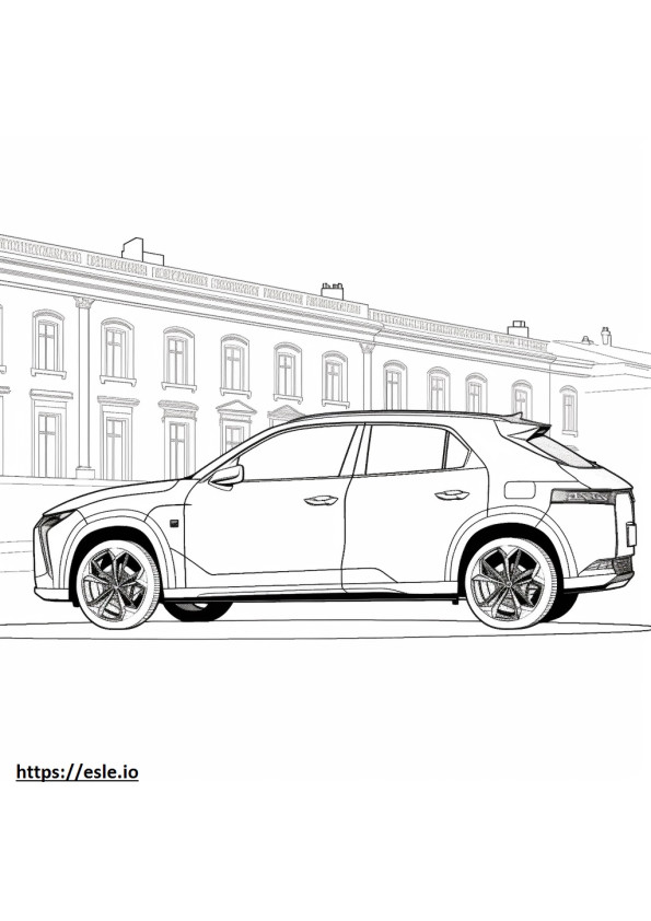 Lexus UX 300h AWD 2025 gambar mewarnai