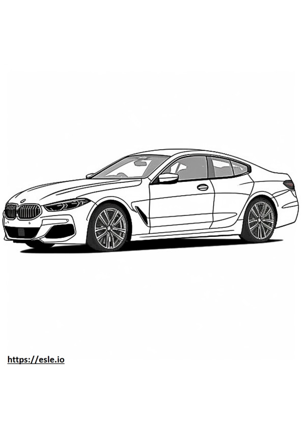 BMW 840i グラン クーペ 2025 ぬりえ - 塗り絵