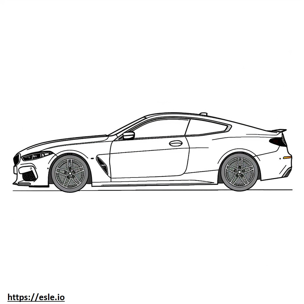 BMW 840i Gran Coupe 2025 coloring page