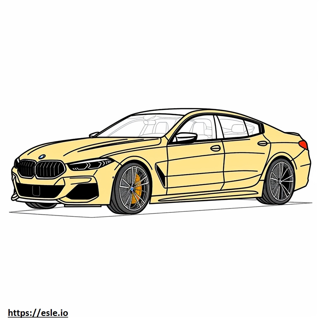 BMW 840i xDrive Gran Coupé 2025 da colorare