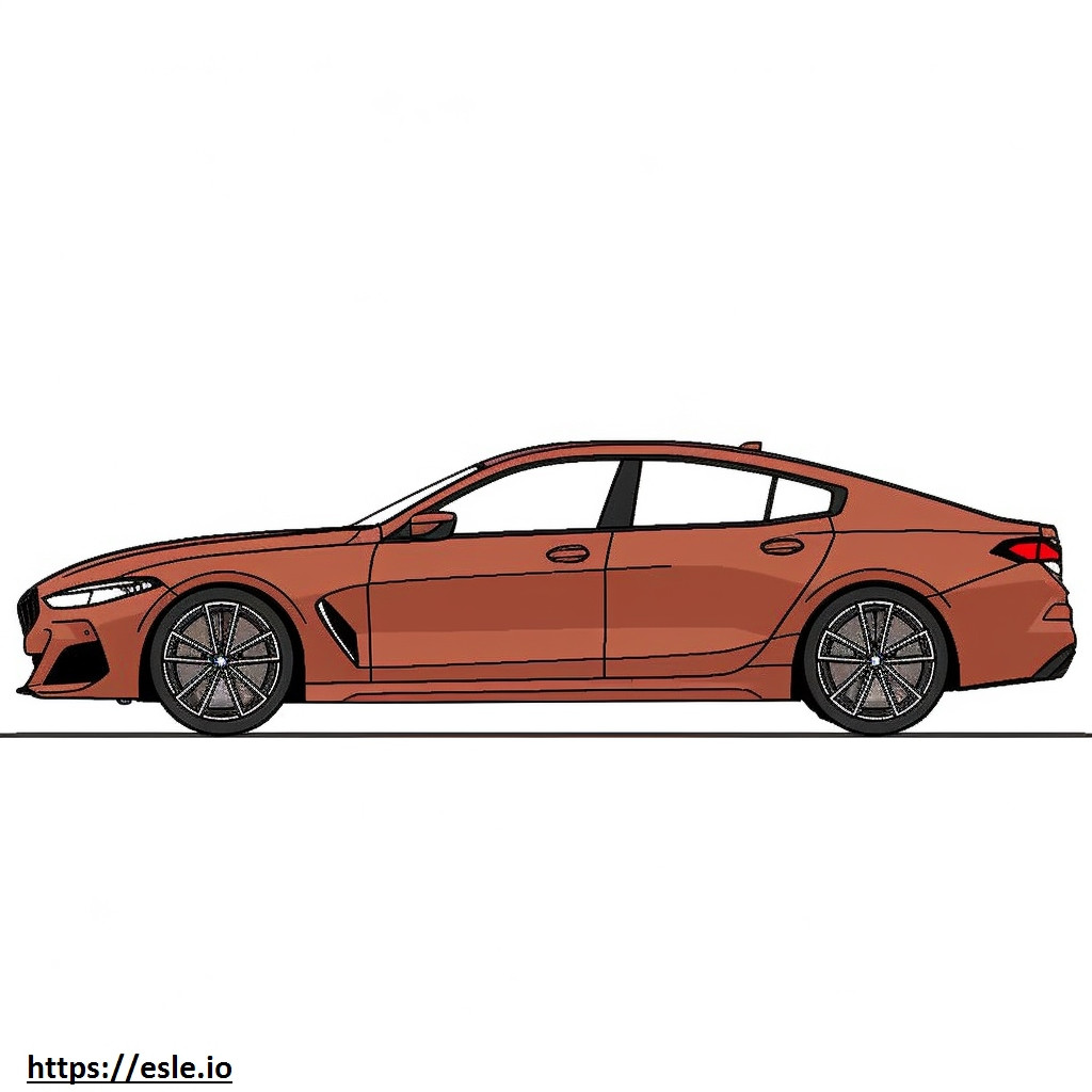 BMW 840i xDrive Gran Coupe 2025 gambar mewarnai