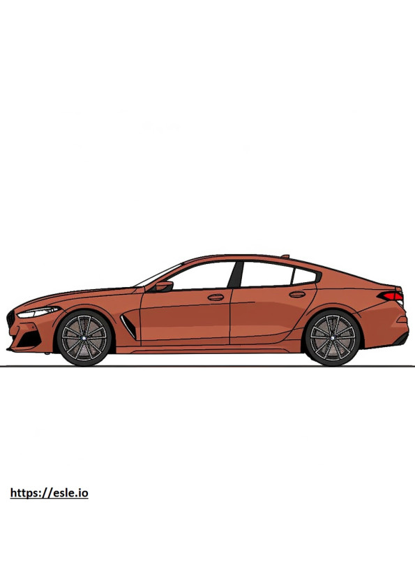 BMW 840i xDrive Gran Coupé 2025 para colorear e imprimir