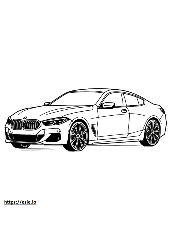 BMW 840i xDrive グラン クーペ 2025 ぬりえ - 塗り絵