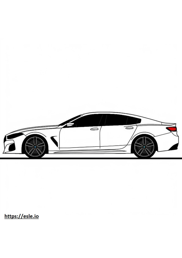 BMW M850i xDrive Gran Coupe 2025 coloring page