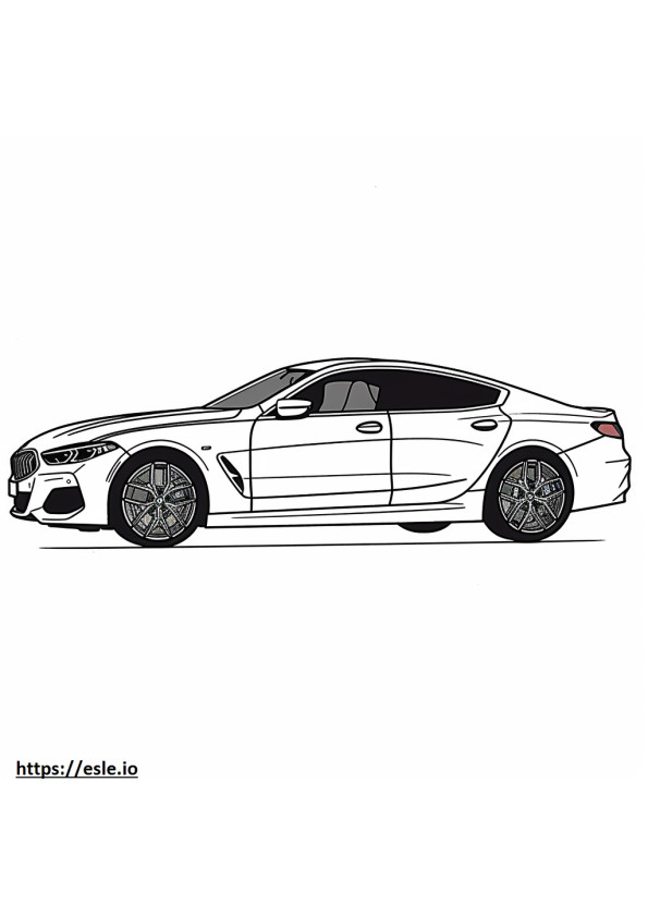 BMW M850i xDrive グラン クーペ 2025 ぬりえ - 塗り絵