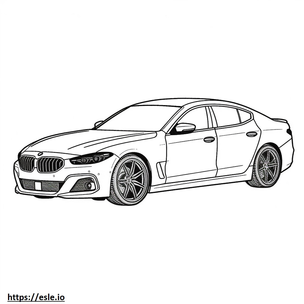 BMW アルピナ B8 グラン クーペ 2025 ぬりえ - 塗り絵