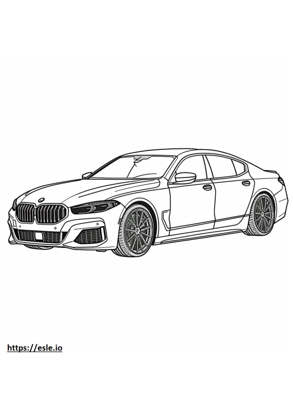 BMW Alpina B8 Gran Coupe 2025 gambar mewarnai