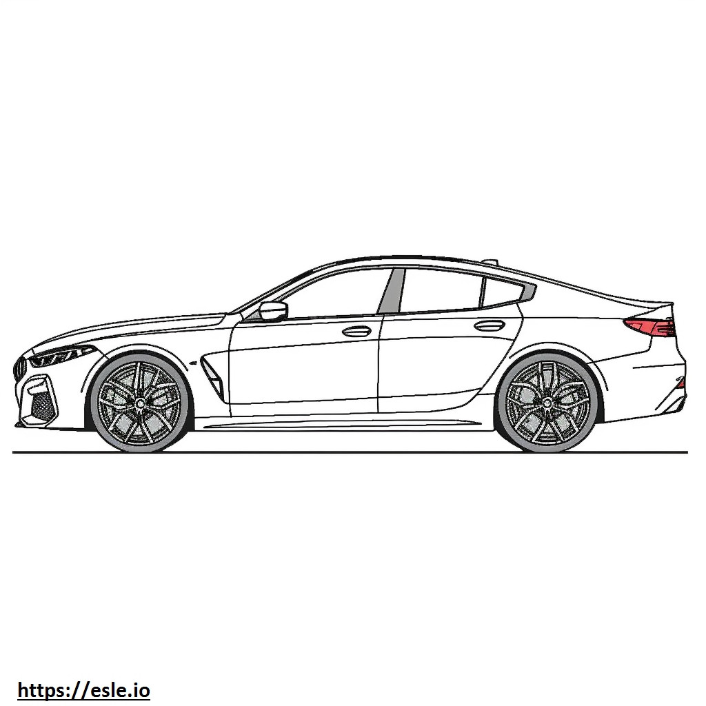 BMW M8 Competition Gran Coupe 2025 coloring page