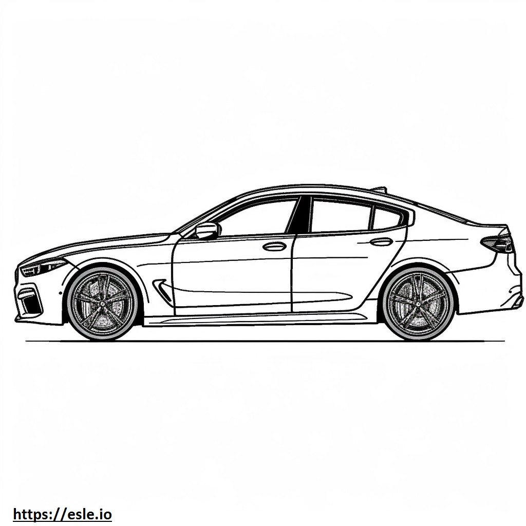 BMW M8 Competizione Gran Coupé 2025 da colorare