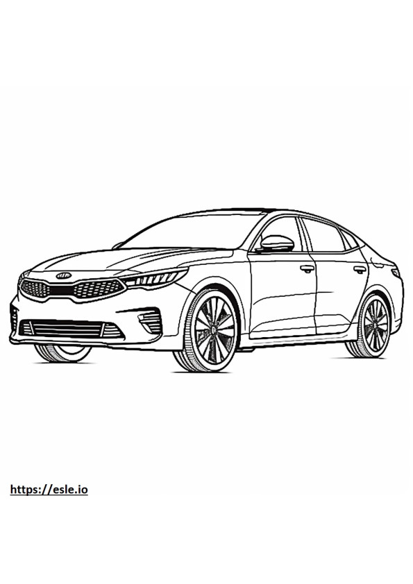 Kia K5 AWD 2025 coloring page