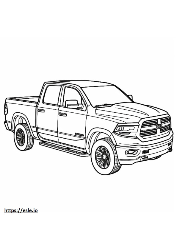 Ram 1500 2WD 2025 coloring page