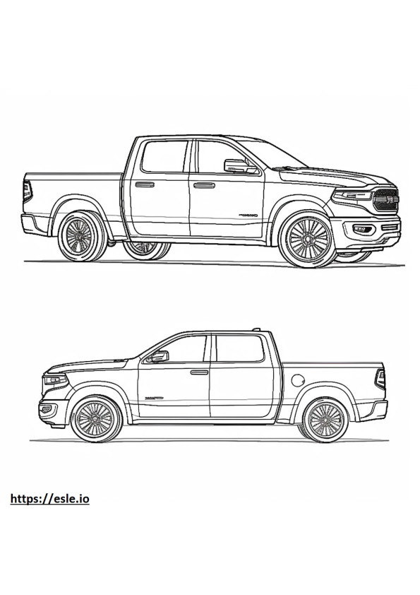 Ram 1500 HFE 2WD 2025 coloring page