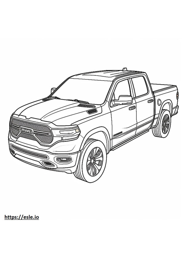 Ram 1500 4WD 2025 coloring page