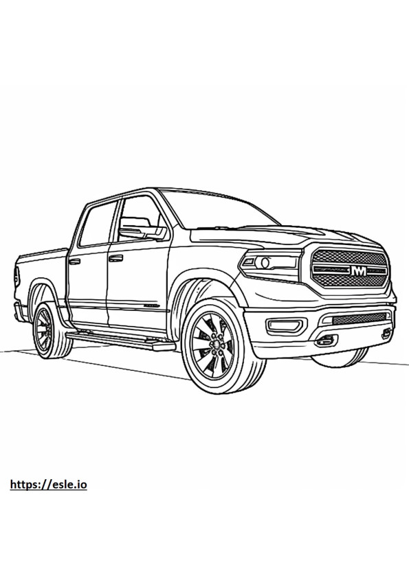 Ram 1500 4WD 2025 coloring page