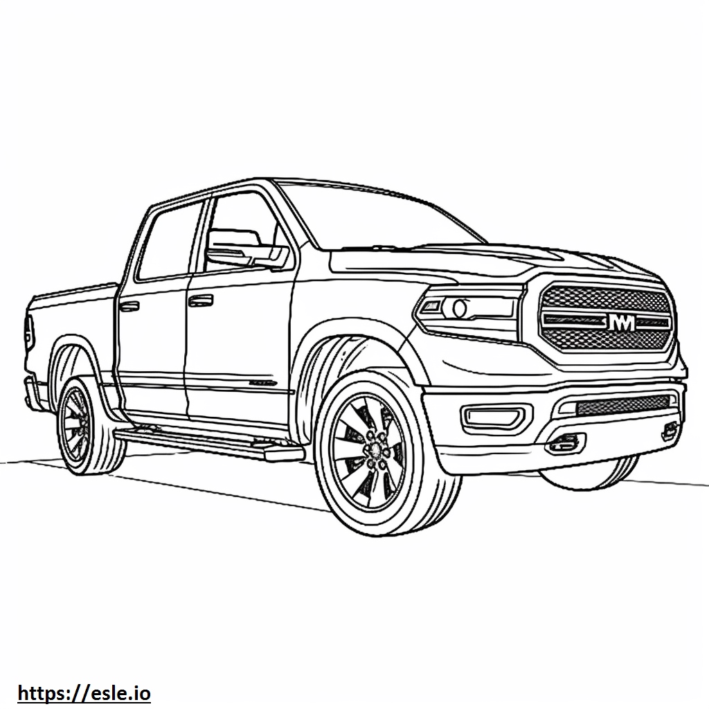 Ram 1500 4WD 2025 coloring page