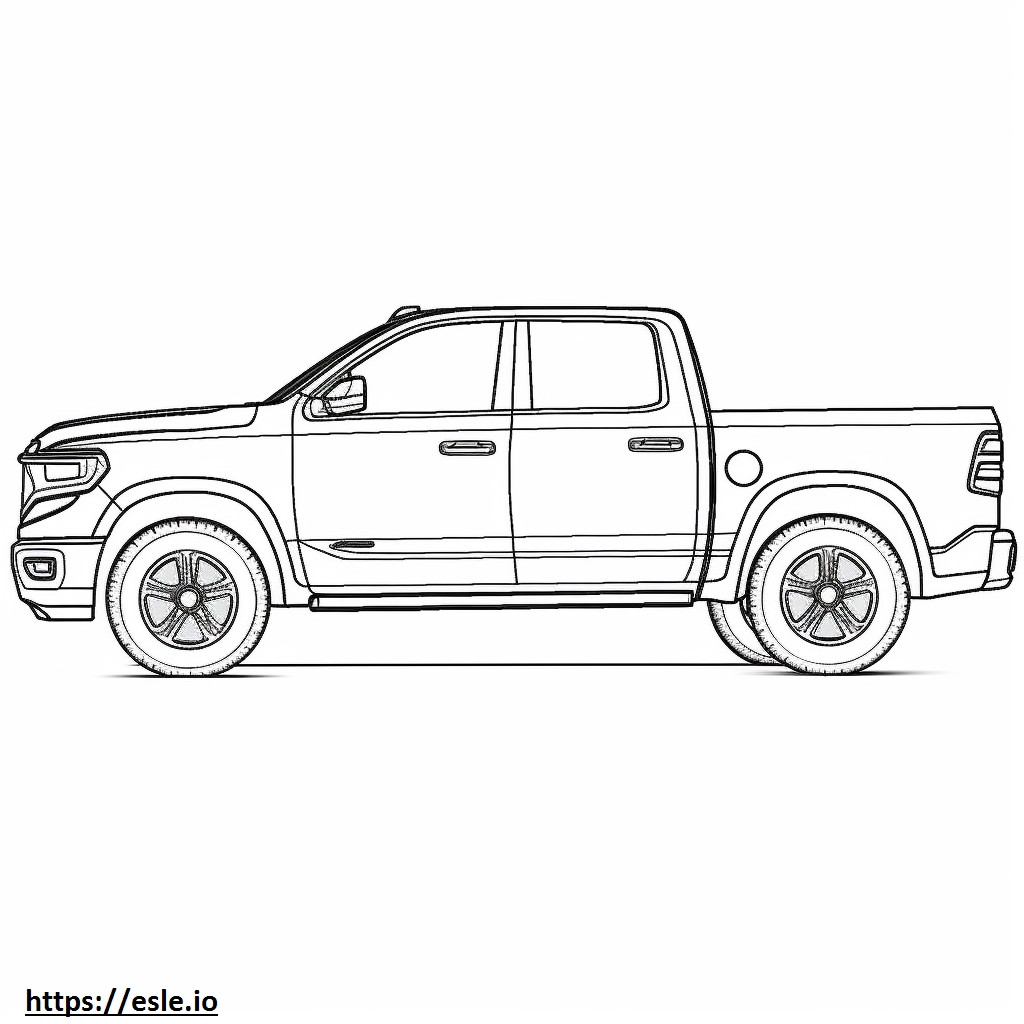 Ram 1500 HO 4WD 2025 coloring page