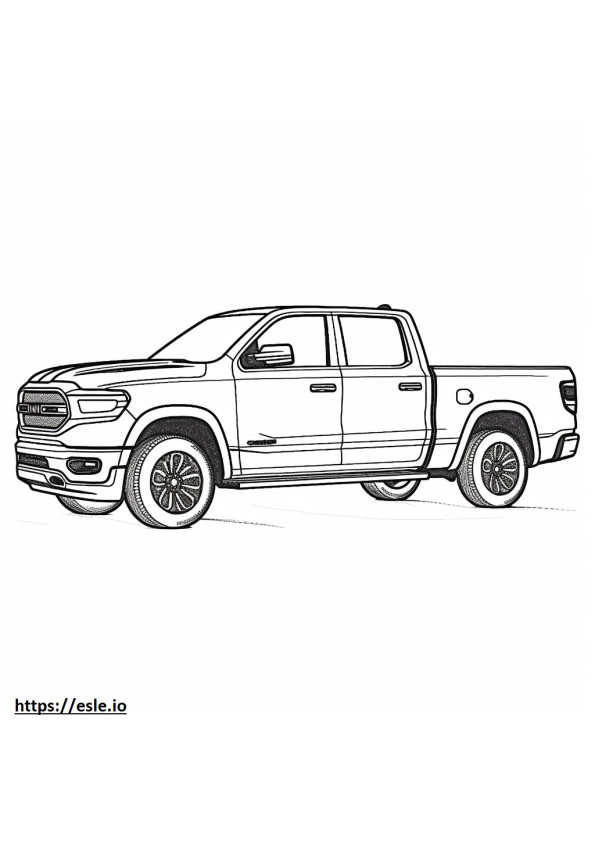 Ram 1500 HO 4WD 2025 coloring page