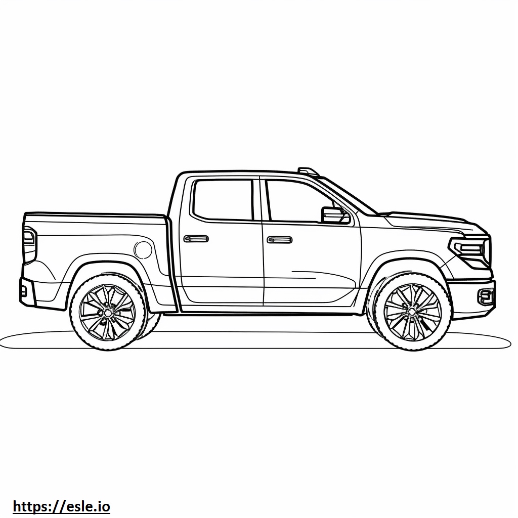 Ram 1500 HO 4WD 2025 coloring page