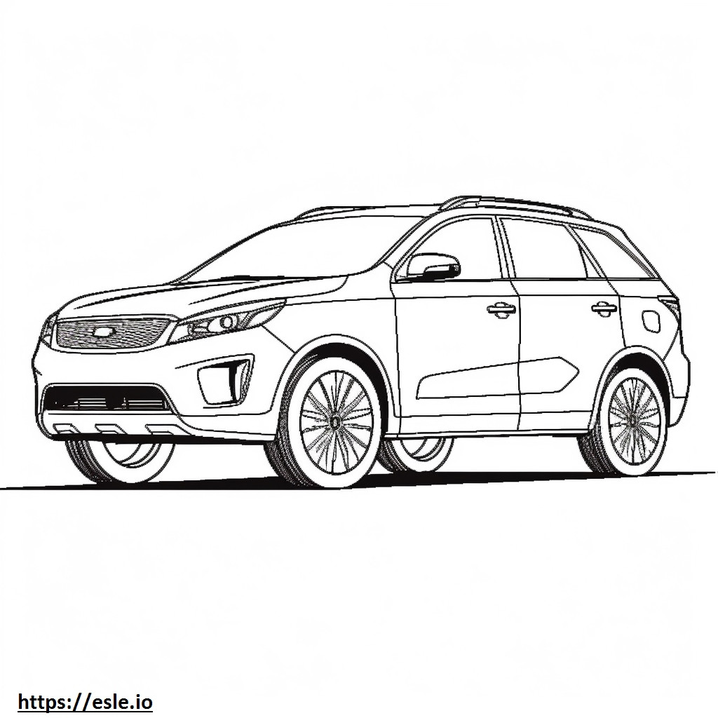 Kia Sorento Hybrid FWD 2025 coloring page