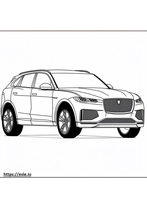 Jaguar F-Pace MHEV 2025 coloring page