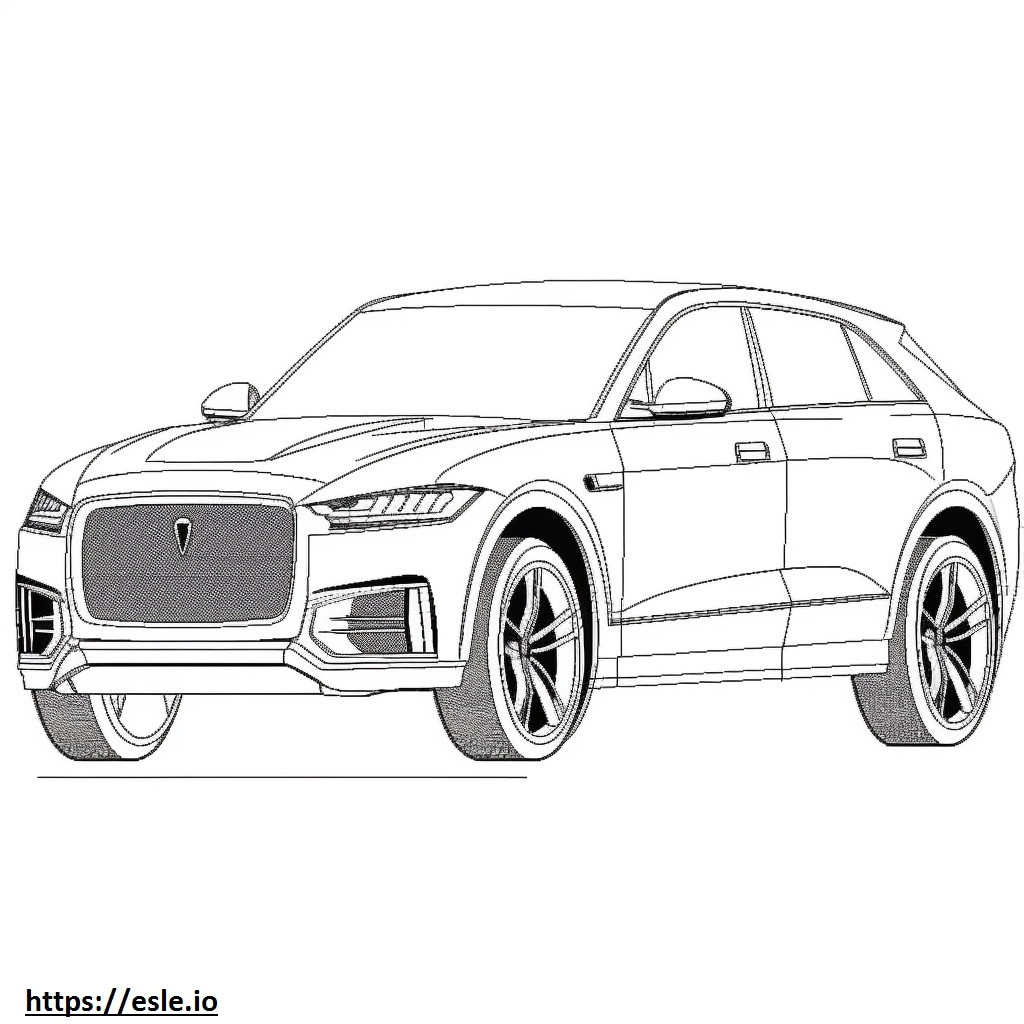 Jaguar F-Pace MHEV 2025 coloring page