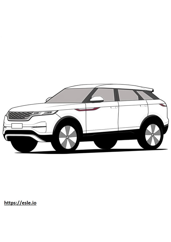 Land Rover Range Rover Velar P400 MHEV 2025 ausmalbild