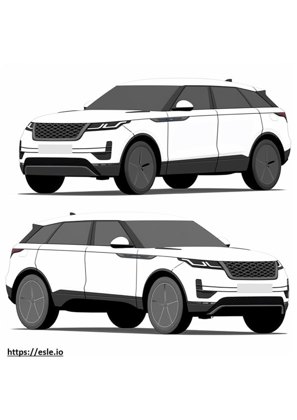 Land Rover Range Rover Velar P400 MHEV 2025 coloring page