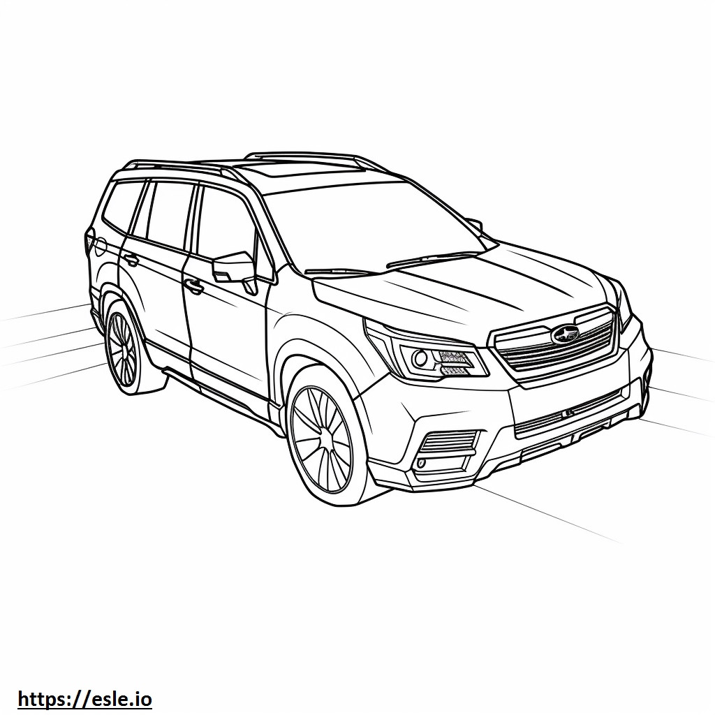 Subaru Forester AWD 2025 para colorear e imprimir