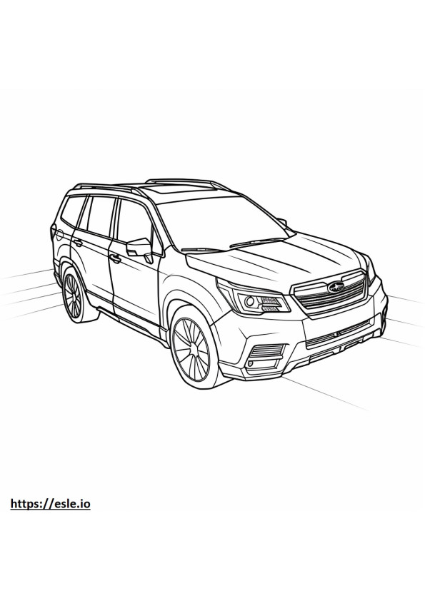 Subaru Forester AWD 2025 para colorear e imprimir
