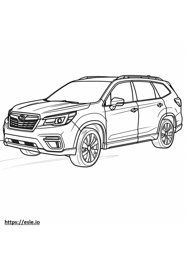 Subaru Forester AWD 2025 gambar mewarnai