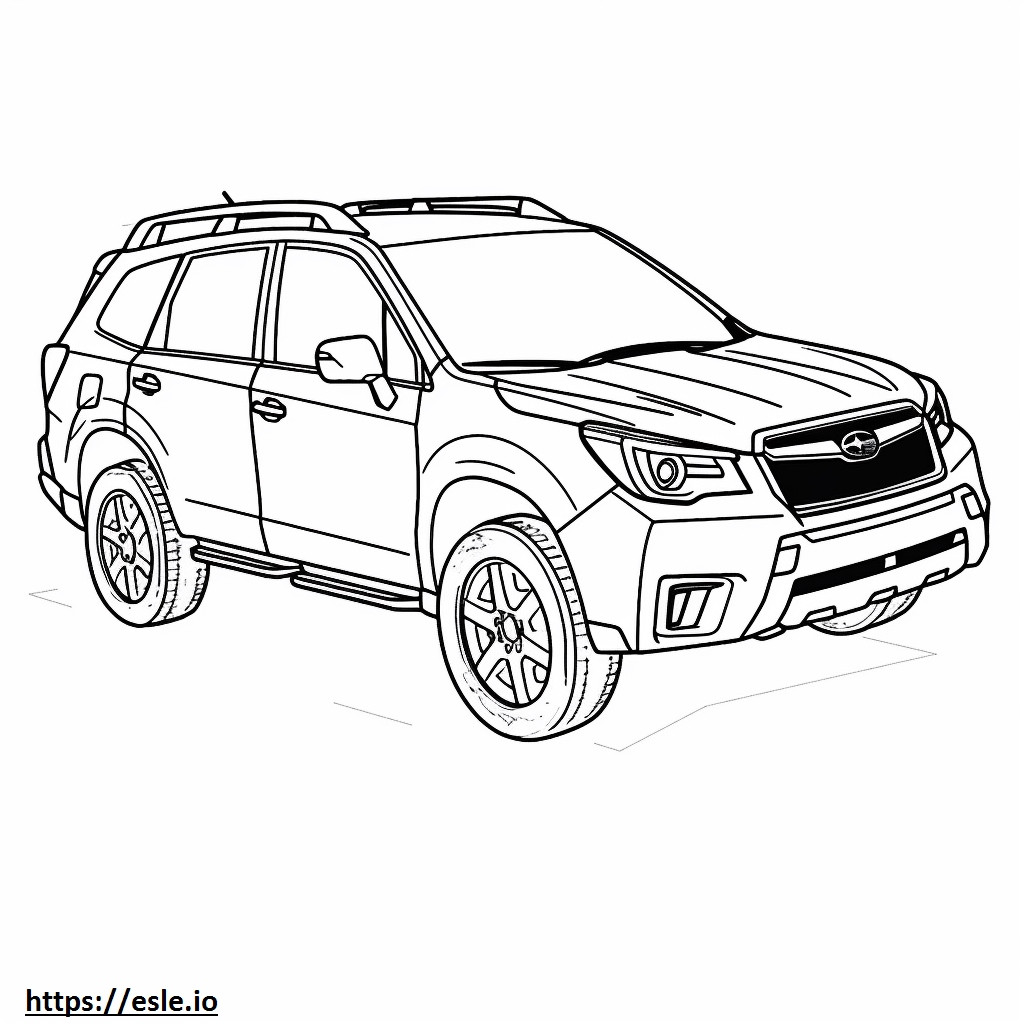 Subaru Forester AWD 2025 gambar mewarnai