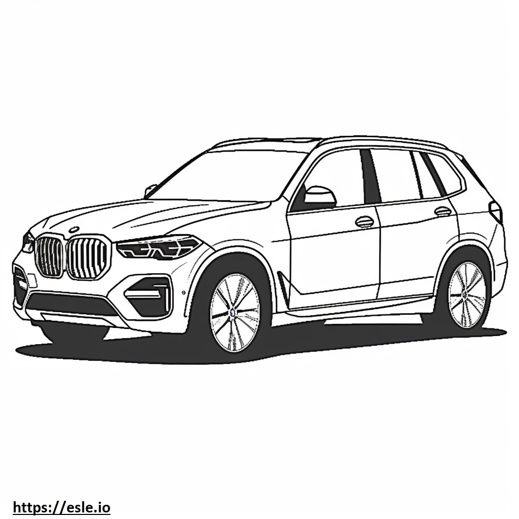 BMW X5 sDrive40i 2025 ぬりえ - 塗り絵