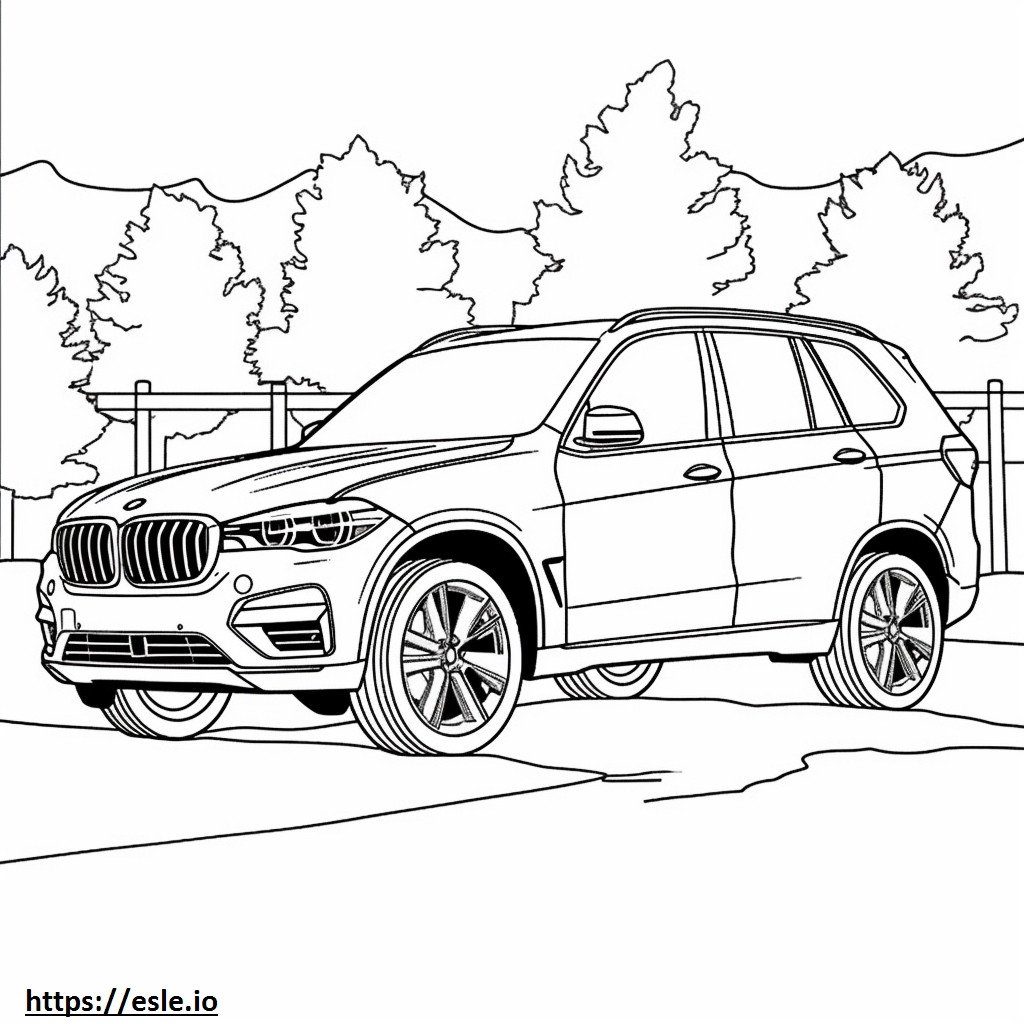 BMW X5 sDrive40i 2025 coloring page