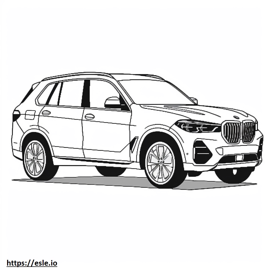 BMW X5 XDrive40i 2025 Coloring Page