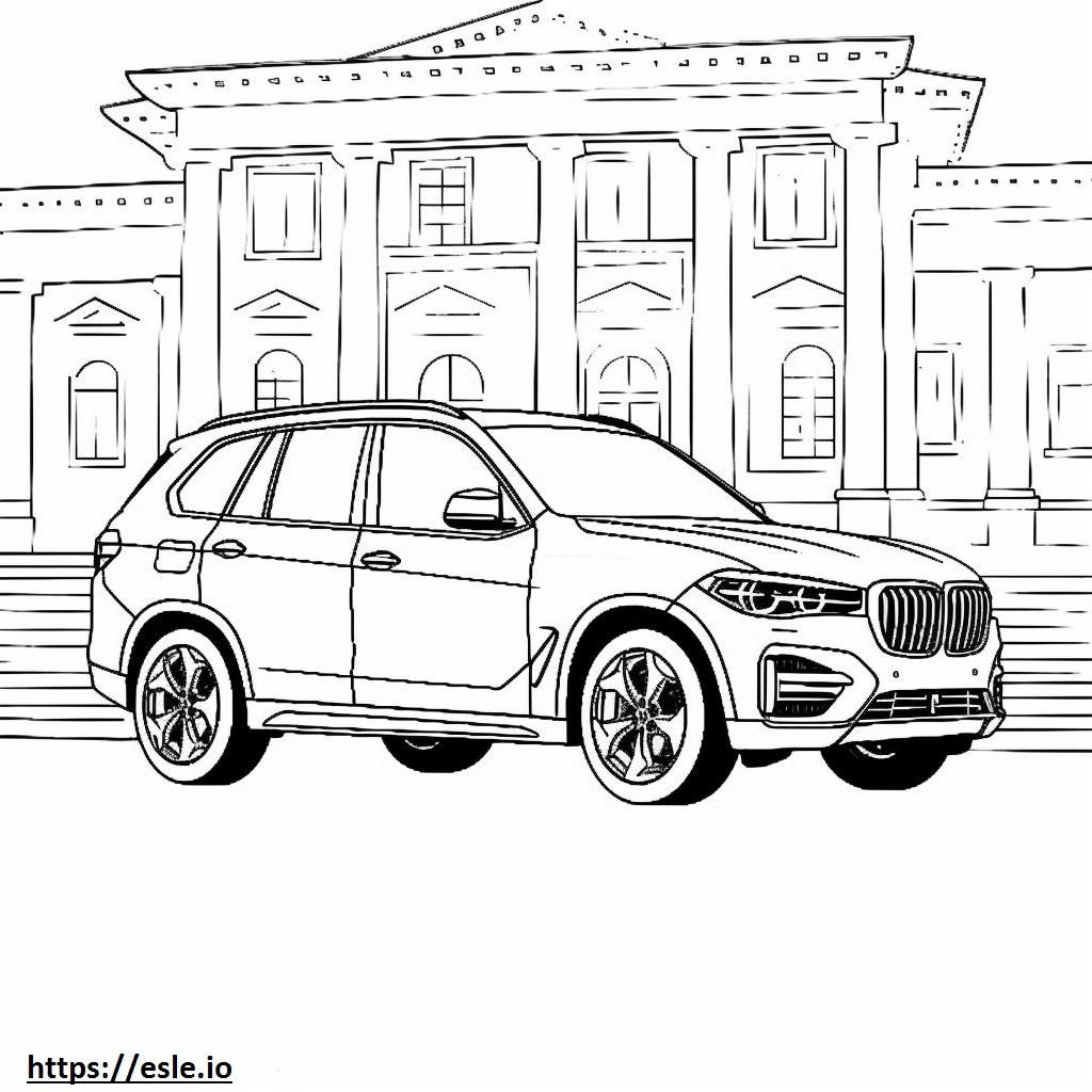 BMW X5 xDrive40i 2025 gambar mewarnai