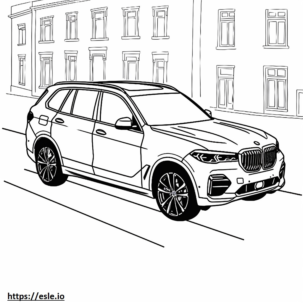 BMW X5 xDrive40i 2025 gambar mewarnai