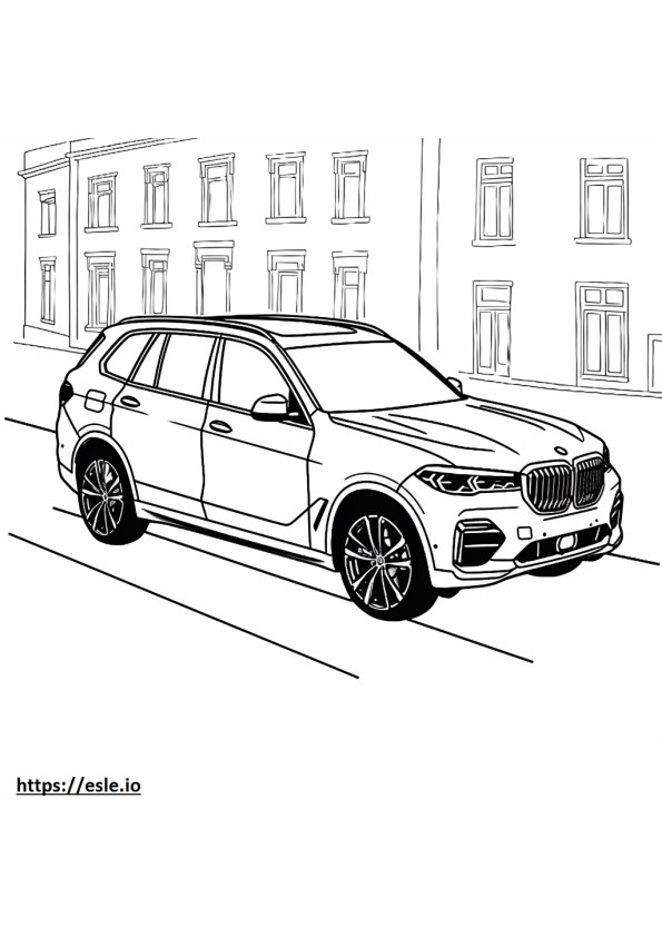 BMW X5 xDrive40i 2025 para colorear e imprimir