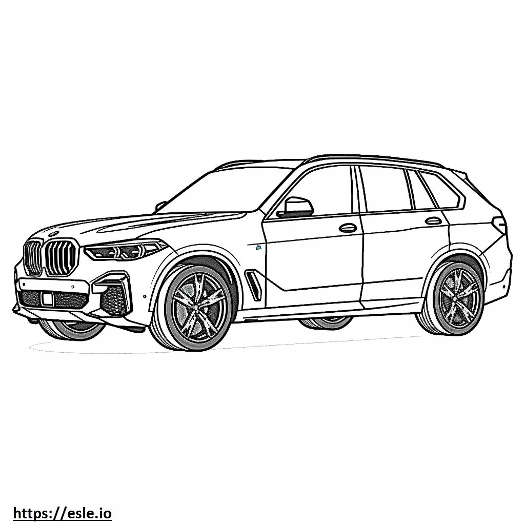 BMW X5 M60i xDrive 2025 gambar mewarnai