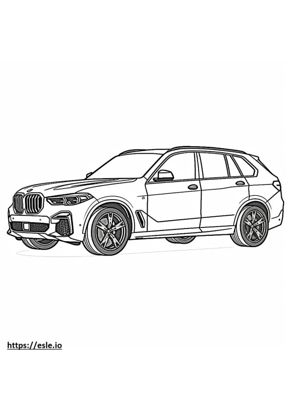 Coloriage BMW X5 M60i xDrive 2025 à imprimer