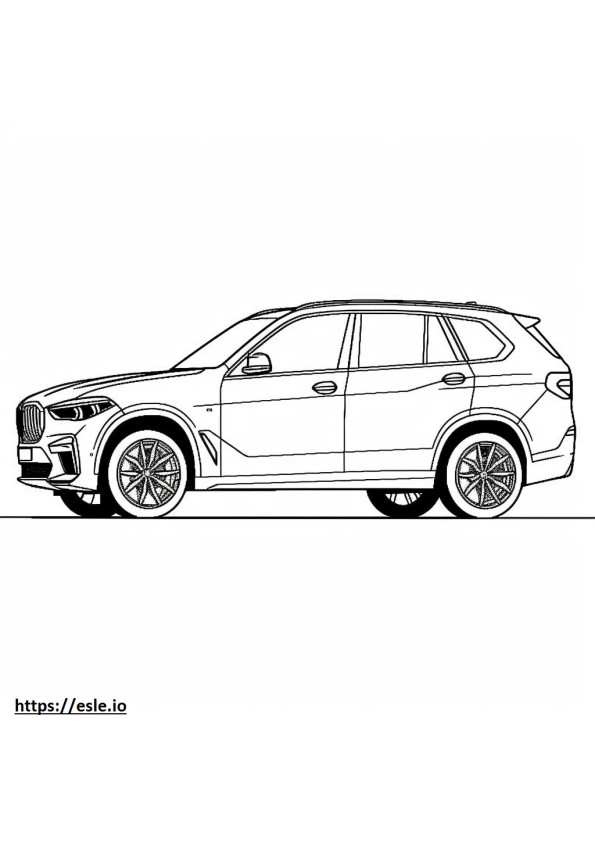 BMW X5 M60i xDrive 2025 coloring page
