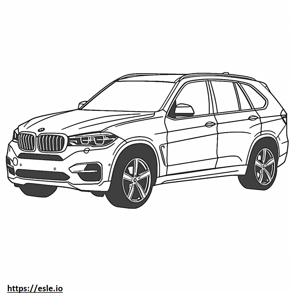 BMW X5 M60i xDrive 2025 ぬりえ - 塗り絵