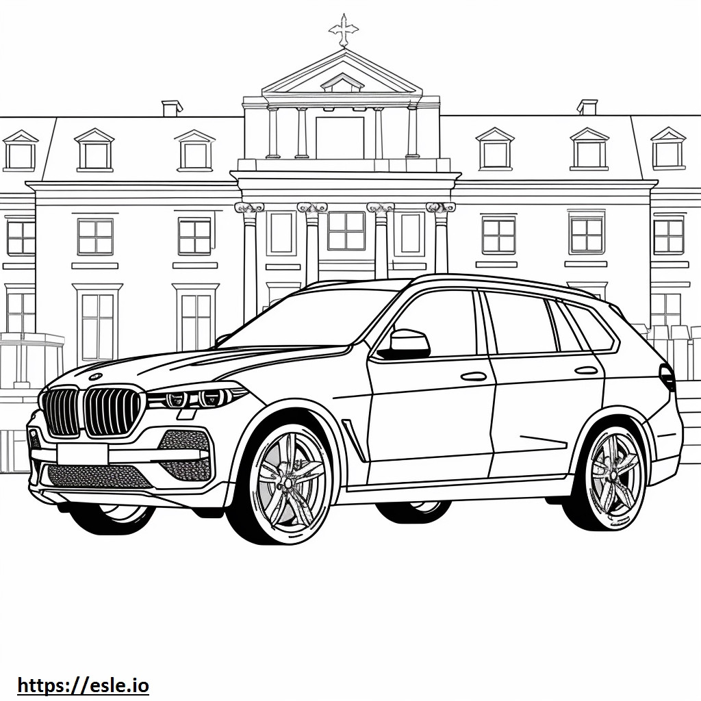 BMW X5 M60i xDrive 2025 para colorear e imprimir