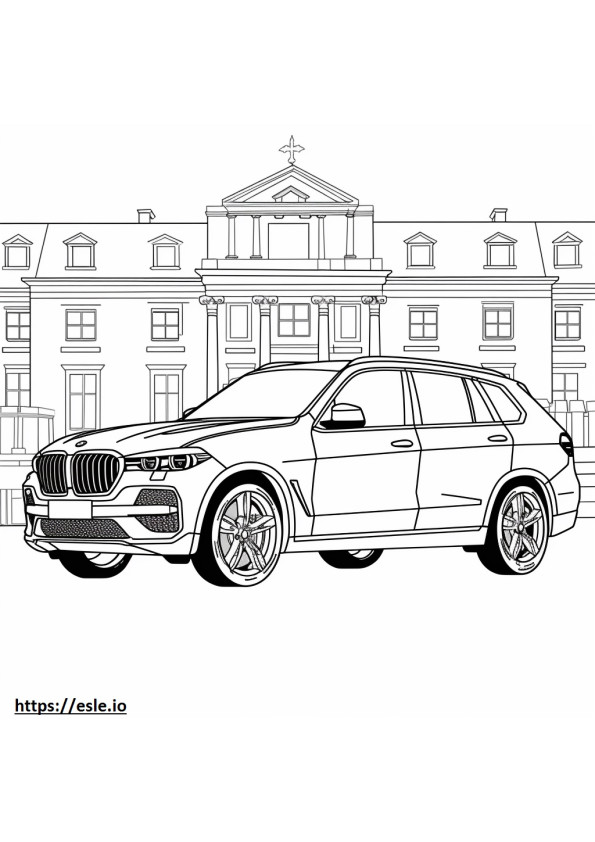BMW X5 M60i xDrive 2025 coloring page